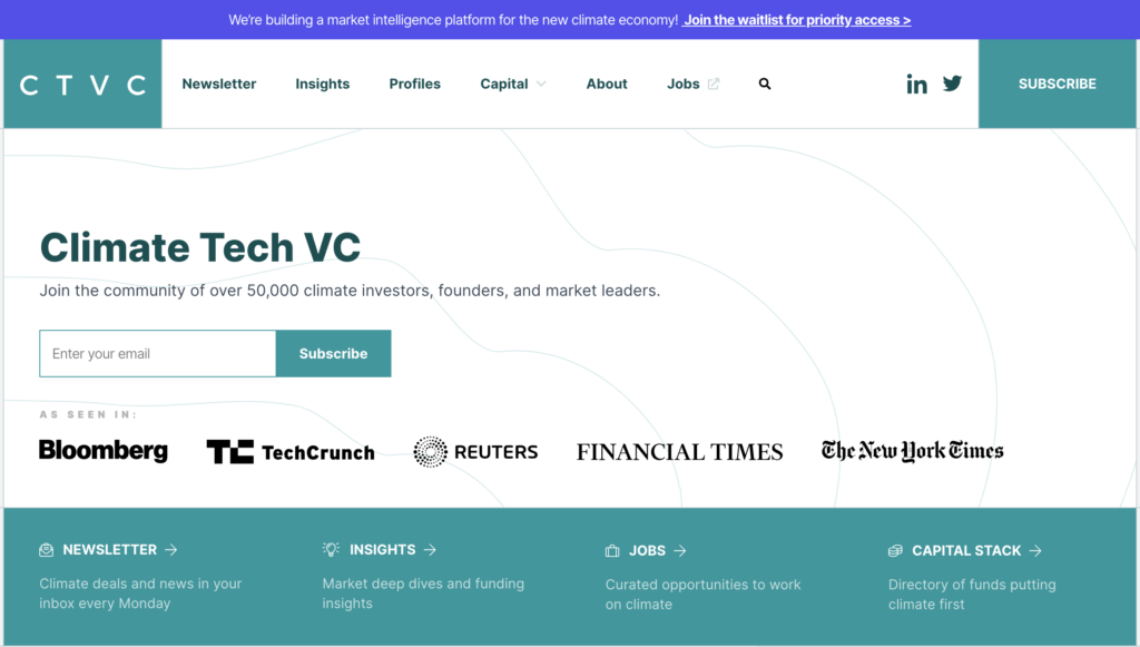 Climate Tech VC Careers and Jobs