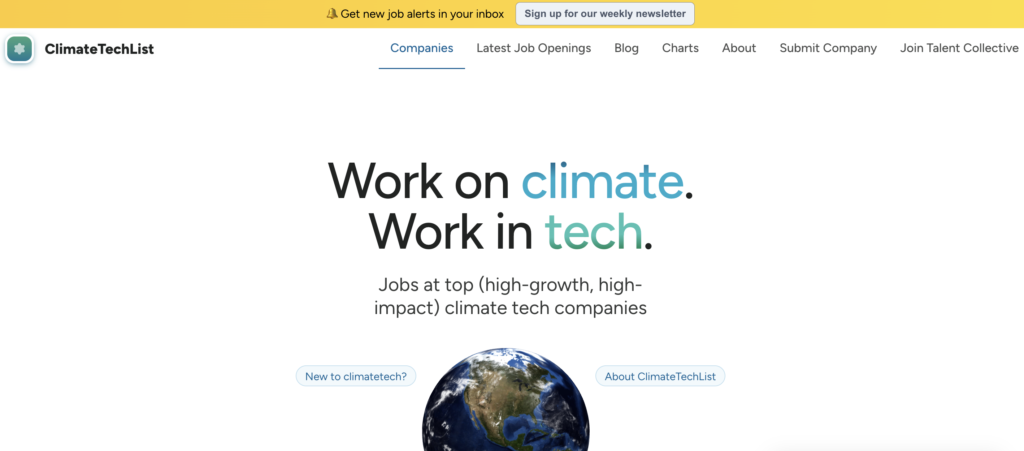 ClimateTechList Jobs Careers sustainability